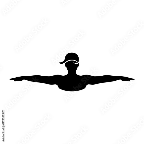 Man with arms outstretched wearing a cap Vector