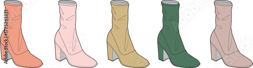 Variety of Trendy Ankle Boots in Pastel Hues A Fashion Forward Collection