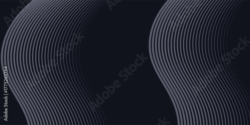 Modern render of illuminated gray colored corridor art modern pattern