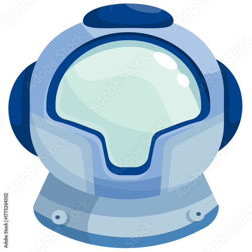 Astronaut Helmet Icons Collection: Sci-Fi Space Suit Visors Set
