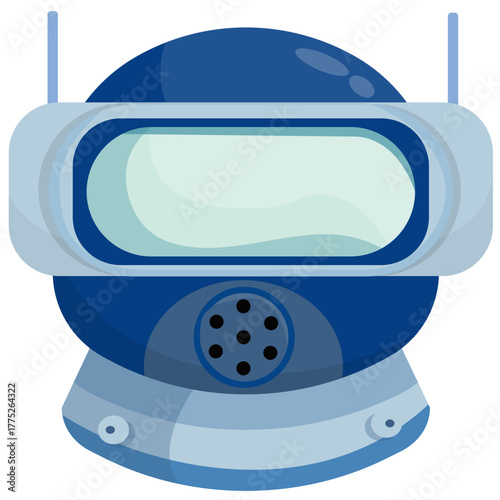 Astronaut Helmet Icons Collection: Sci-Fi Space Suit Visors Set