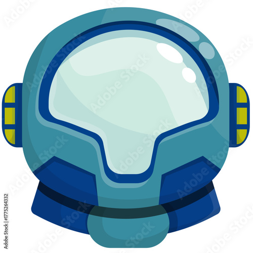 Astronaut Helmet Icons Collection: Sci-Fi Space Suit Visors Set
