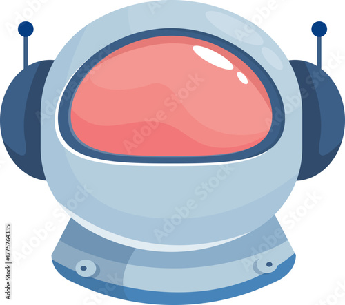 Astronaut Helmet Icons Collection: Sci-Fi Space Suit Visors Set