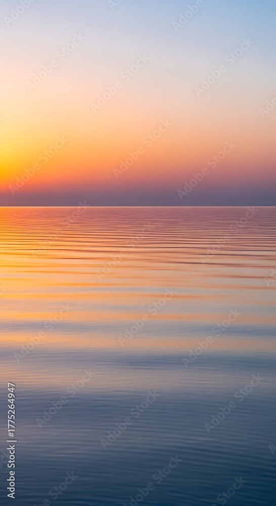 Obraz premium Serene Sunset Over Calm Waters - A Symphony of Colors.