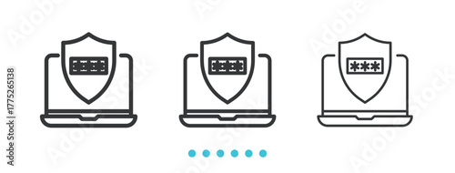 Security Protection icon. Thin line icon vector