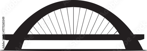 Bridge structure design vector illustration architecture engineering construction