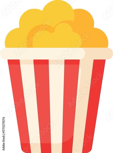 Classic red stripe popcorn bucket