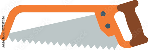 Orange hand saw tool