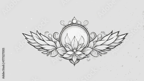 Abstract floral vector background illustration with seamless vintage ornate flower pattern design