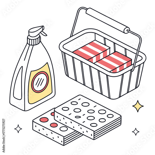 Cleaning supplies and sponges