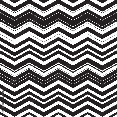 Bold chevron pattern design element with striking contrasts on transparent background silhouette