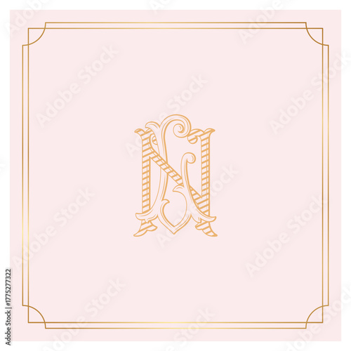LN,NL, logo LN,Letter LN,  Monogram LN,Wedding Monogram, Wedding Logo, Logo Design , Monogram Vintage