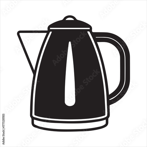 electric kettle silhouette vector illustration