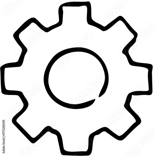 Mechanism Doodle: Simple Gear Settings Icon