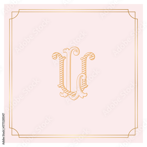 LU,UL, logo LU, Letter LU,  Monogram LU,Wedding Monogram, Wedding Logo, Logo Design , Monogram Vintage