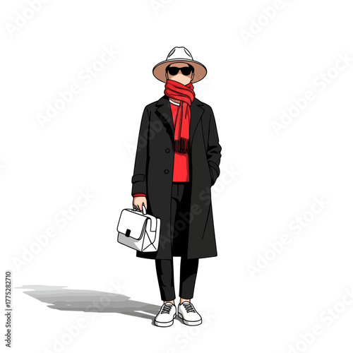 Vector Character with White Clean Background