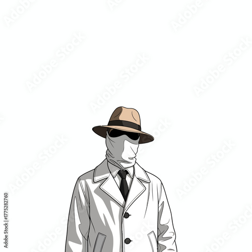Vector Character with White Clean Background