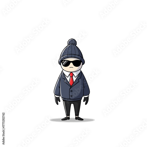 Vector Character with White Clean Background