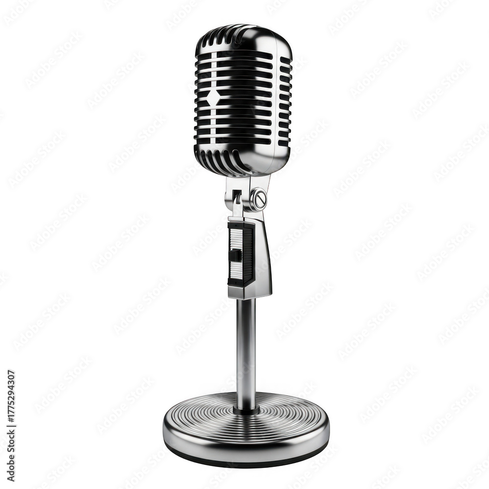 Fototapeta premium Microphone isolated on transparent background