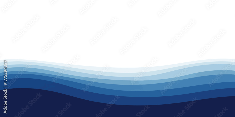 Fototapeta premium Abstract blue wave background layered vector illustration perfect for website headers and presentations