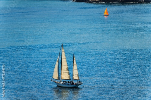 Portoferraio, Elba, Toscana, Italy, Europe - 26 September 2025, sailboat on the sea