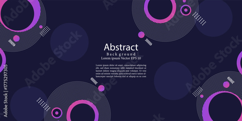 Abstract background with geometric gradient circle. simple design and simple presentation, cover, flayer