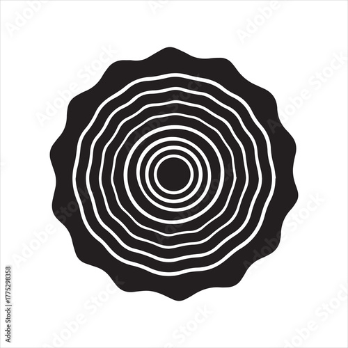 Tree Ring Icon Vector Illustration