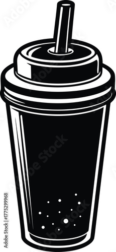 Protein shake icon, realistic, high-resolution vector design.