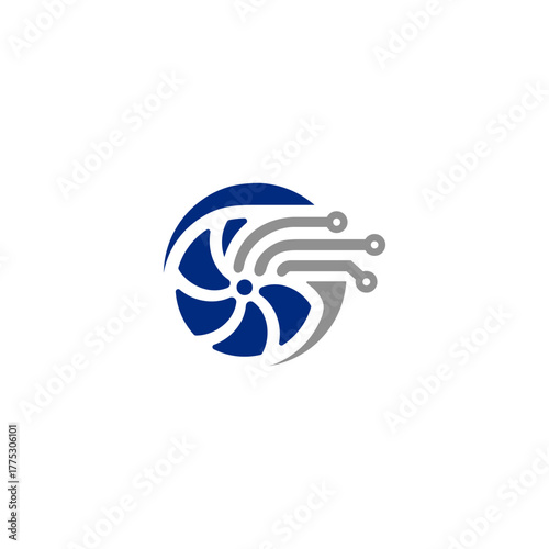 Cyclone Vortex turbo Logo. Great for Power and Speed Brand, Minimal Modern Icon