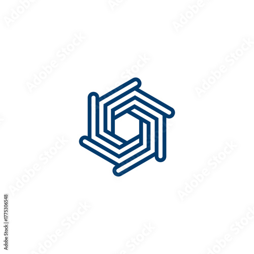 Twister Spin Logo, Suitable for Creative Studio. Elegant Geometric