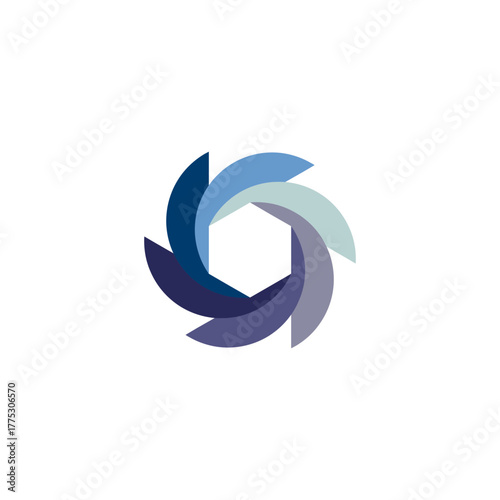 Vortex Motion Logo. Ideal for Energy and Technology Business, Smooth Gradient Style