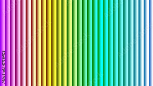 Vertical rainbow stripes with subtle shadows and highlights