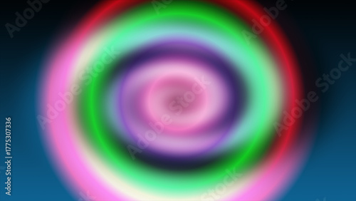 Vibrant swirling abstract light tunnel with rainbow colors