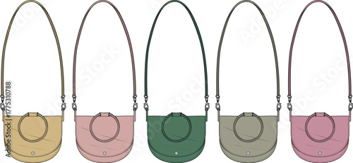Fashionable crossbody bags in various muted color options, showcasing sleek design and versatile style for everyday use