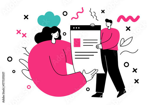 Constructive Feedback Minimalist Vector Illustration