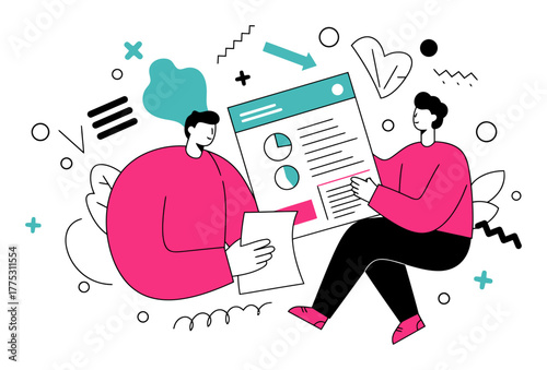 Minimalist Budget Review Illustration