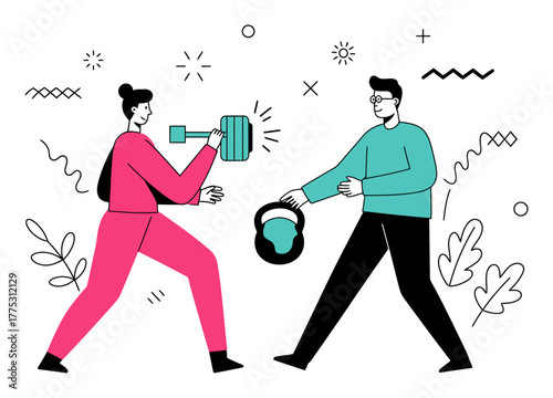 Expert Mentorship Training Flat Vector Illustration