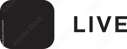 Modern live streaming icon simple broadcast symbol video play button vector