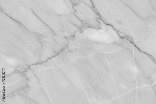 Elegant white marble texture with subtle grey veining, offering a sophisticated and natural surface for design backgrounds and architectural applications. Vector