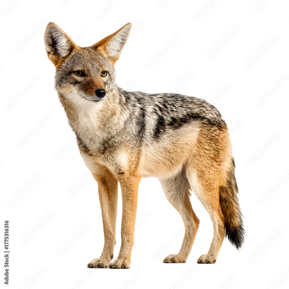 Fototapeta premium gray wolf isolated on white background