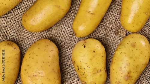 video of raw yellow potatoes
