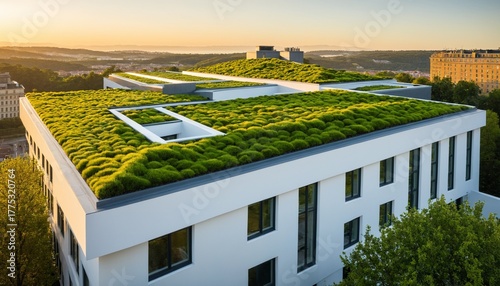 White Building With Green Roof 171025