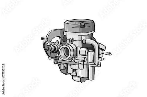 sketch carburetor machine background transparent
