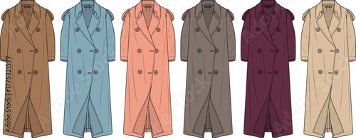 Fashionable Trench Coats Collection in Various Colors