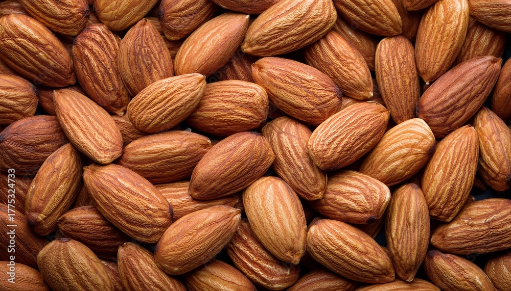 Fototapeta premium Close Up Texture Of Almond Nuts Background