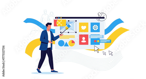 Online Presentation Illustrating Data Analysis and Digital Interface Design Perfectly