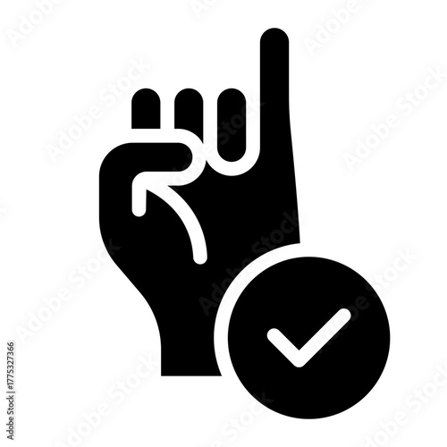 Trust  icon glyph style vector illustration