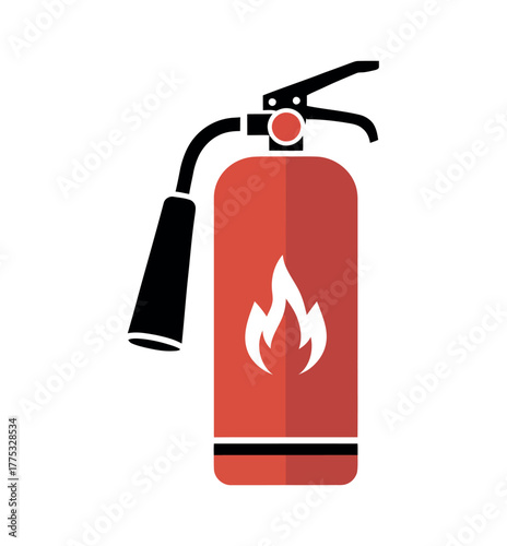 Fire extinguisher vector icon, safety equipment symbol, used to put out fires, emergency tool