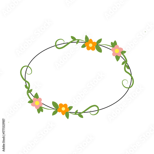 frame with flowers