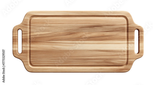 Wooden cutting board for kitchen and culinary food preparation scenes